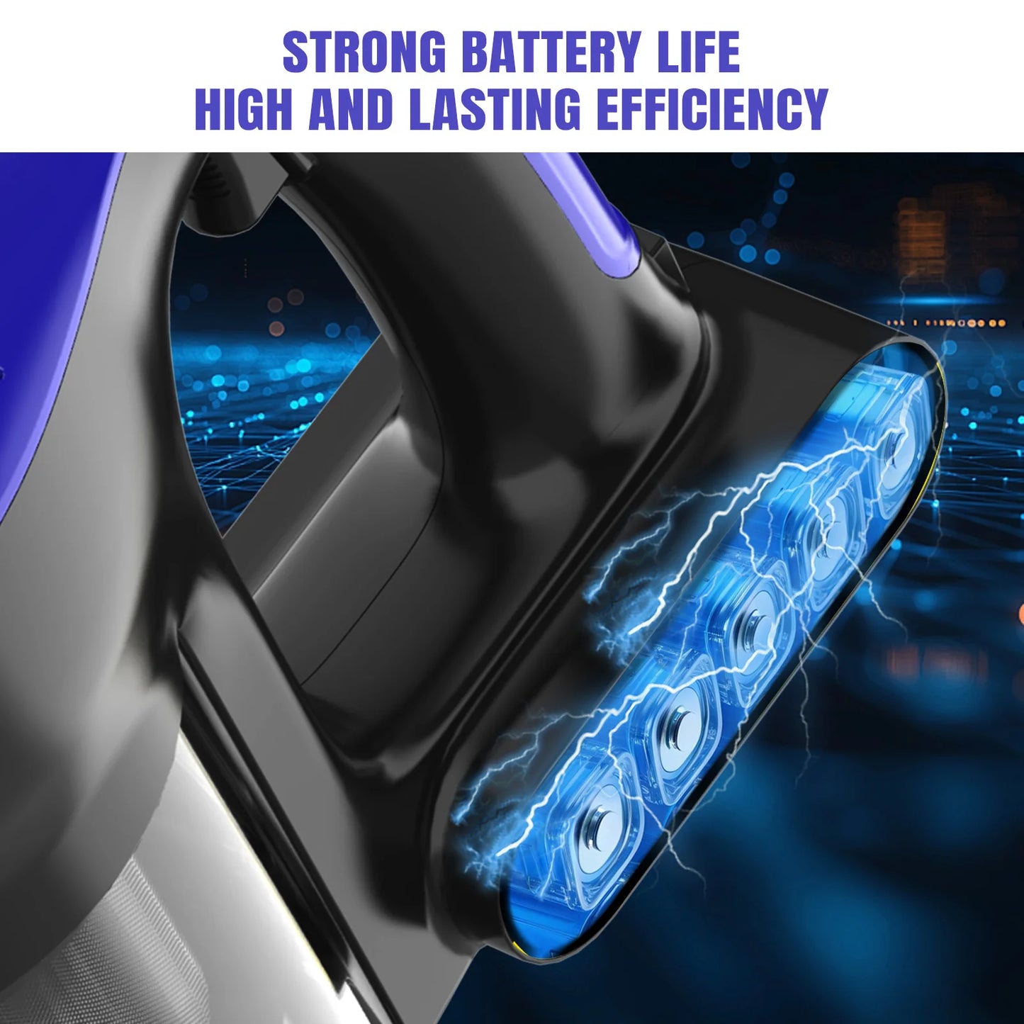 20000PA Cordless Vacuum Cleaner Upright Stick Bagless wall-mounted Vacuum Cleaner Led Light & 2 Modes & One-Touch Empting & 90° rotating brush head