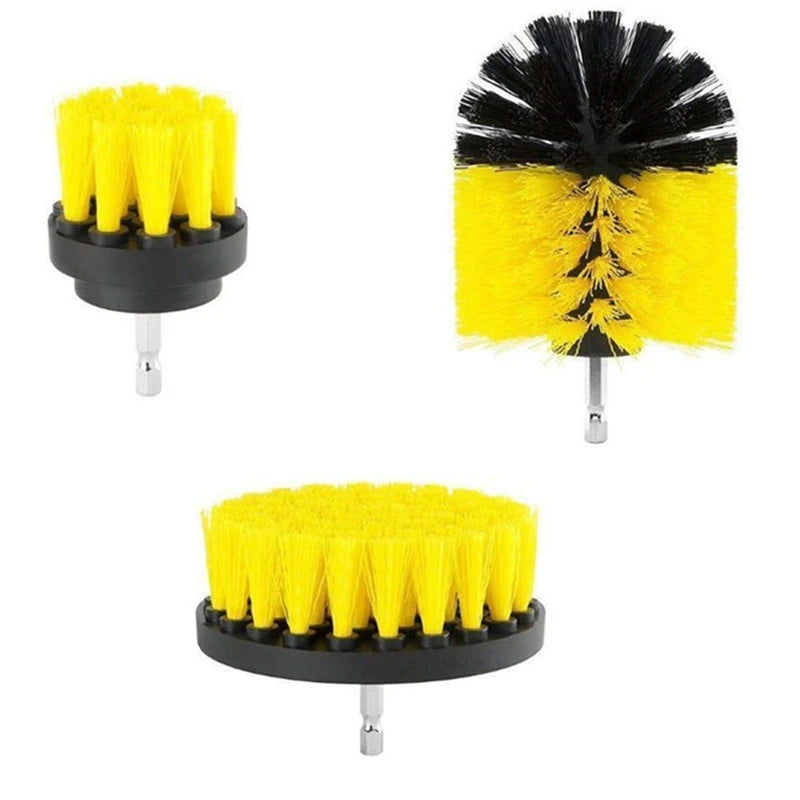 Electric Drillbrush Nylon Round Cleaning Brush For Bathtub Carpet Glass Tires Toilet Floors Rust Remover Cleaner Kit 22pcs