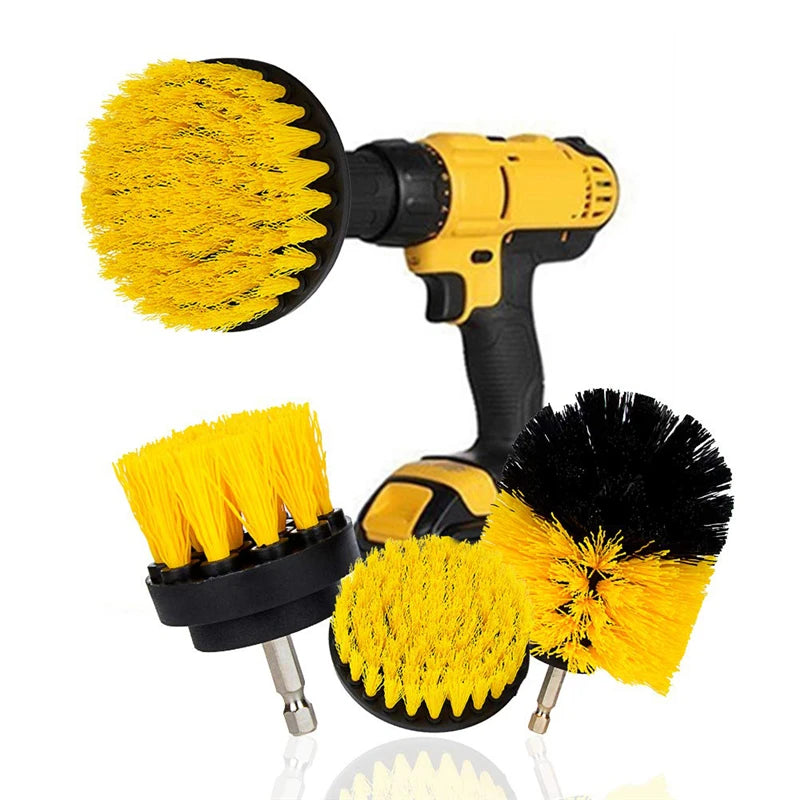 Electric Drillbrush Nylon Round Cleaning Brush For Bathtub Carpet Glass Tires Toilet Floors Rust Remover Cleaner Kit 22pcs