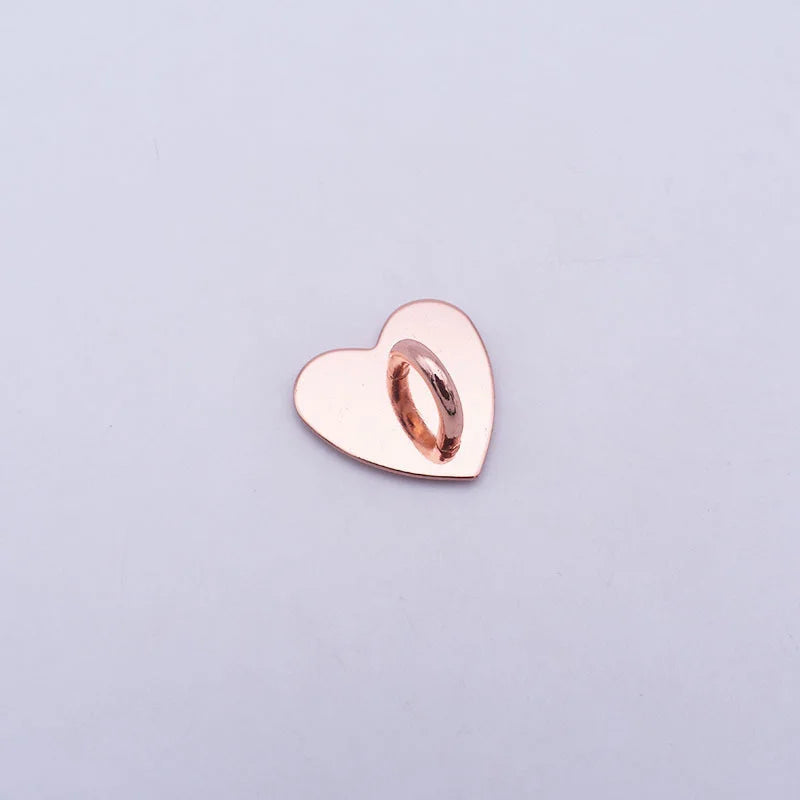 Self Adhesive Metal Heart Phone Charm Holder Mobile Phone Case Finger Ring Stand Hooks Buckle Charms Clasp Accessories
