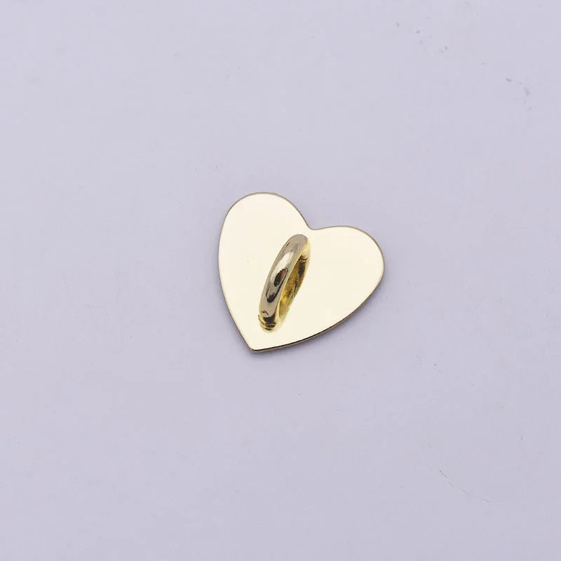 Self Adhesive Metal Heart Phone Charm Holder Mobile Phone Case Finger Ring Stand Hooks Buckle Charms Clasp Accessories