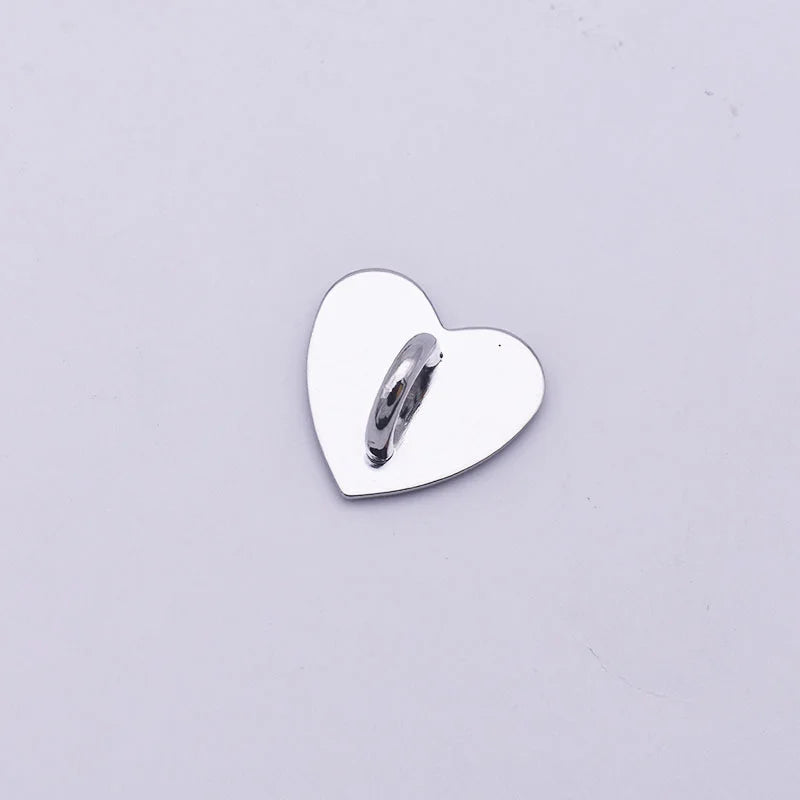 Self Adhesive Metal Heart Phone Charm Holder Mobile Phone Case Finger Ring Stand Hooks Buckle Charms Clasp Accessories