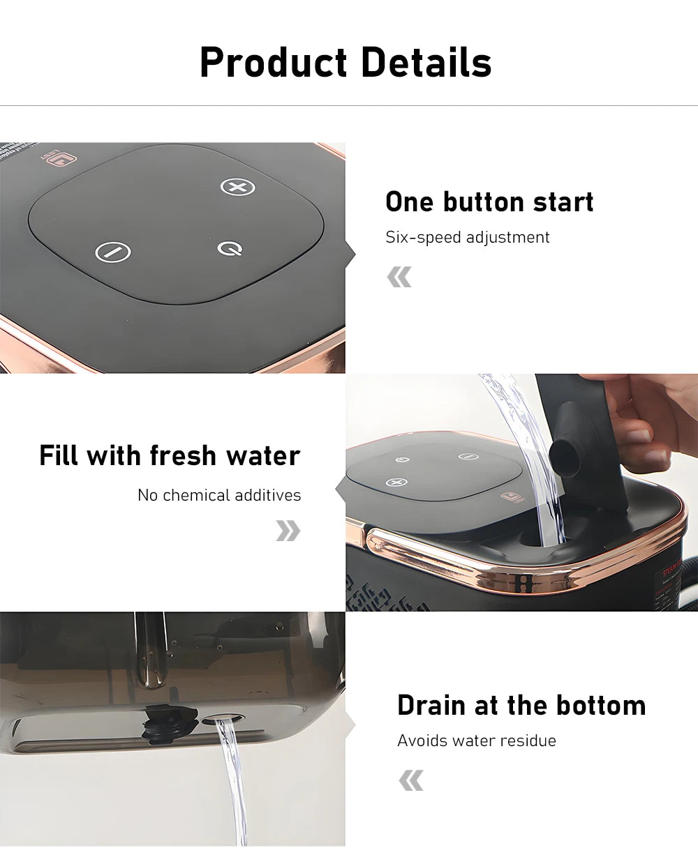 High-Temperature High-Pressure Steam Cleaner Multifunctional Household Small 1250ML Water Tank Steam Cleaning Machine