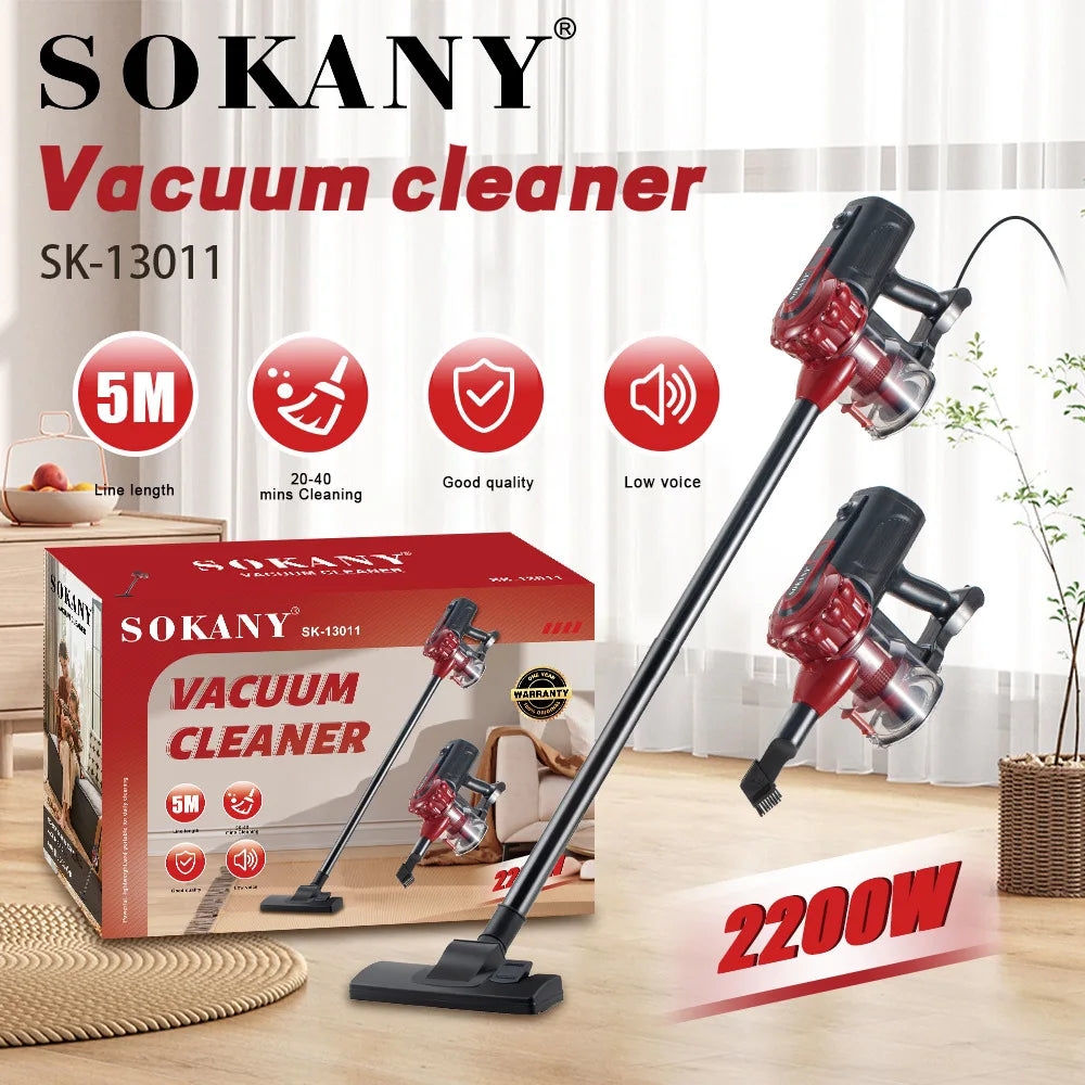2000W Ultra-Light Vacuum Cleaner Houselin Powerful Suction for Carpet Hard Floor Hair Deep Cleaning with Replaceable Brush Head