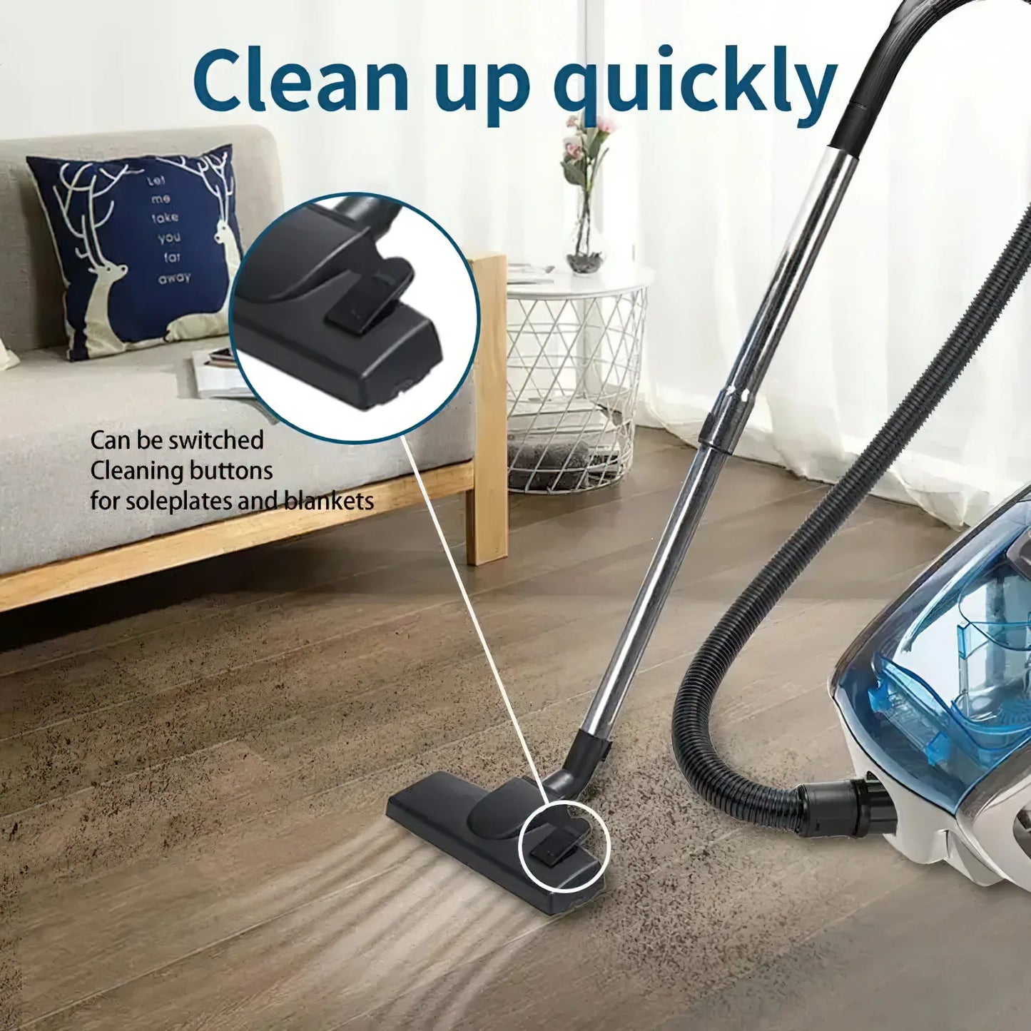 2800W Powerful Vacuum Cleaner15000PA Strong Suction for Deep Cleaning,Multi-Surface Dust/Debris Removal, Compact Design for Home