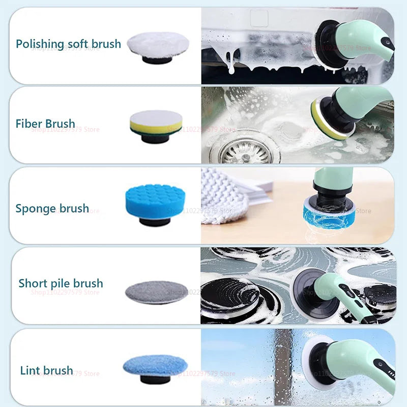 2026 new Wireless Electric Cleaning Brush Bathroom Window Kitchen Automotive Multifunctional Household Rotating Cleaning Machine