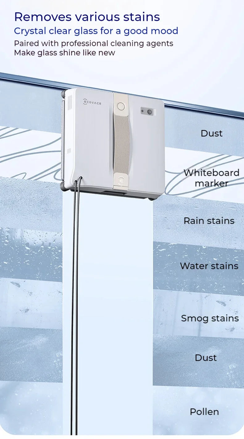 Original ECOVACS smart Robot for washing windows WINBOT AIR MINI Window Cleaning Robot 8000Pa Glass Vacuum Cleaner