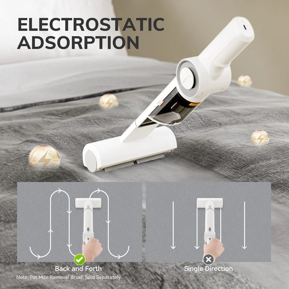 Portable Handheld Vacuum Cleaner, Multi-Function Vacuum Cleaner Suitable for Pet Hair, Household & Car, Lightweight,White