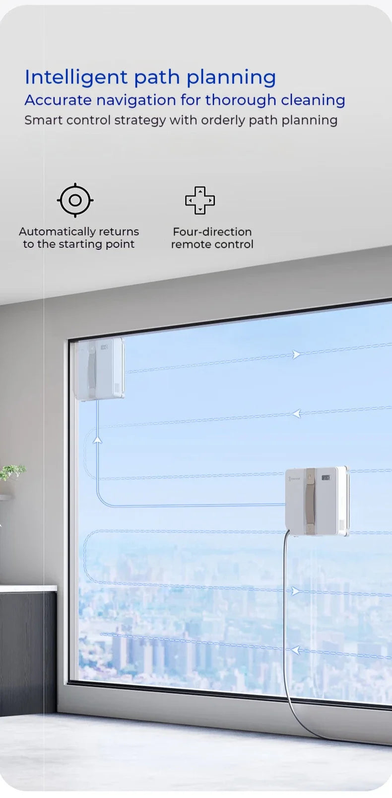 Original ECOVACS smart Robot for washing windows WINBOT AIR MINI Window Cleaning Robot 8000Pa Glass Vacuum Cleaner