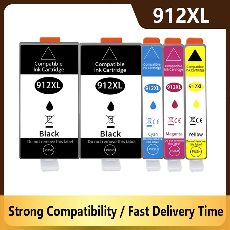 For HP 912 912XL Ink Cartridge OfficeJet 8020 8022 8023 8024 8025 8026 8028 8010 8012 8013 8014 8015 8017 8018 printer