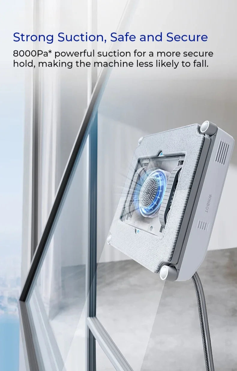 Original ECOVACS smart Robot for washing windows WINBOT AIR MINI Window Cleaning Robot 8000Pa Glass Vacuum Cleaner