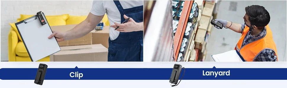Eyoyo EY-039 2024 New Bluetooth Barcode Scanner 2D QR Wireless Mini 1D Bar Code Reader With Clip&Power Indicator,2000mAh Battery