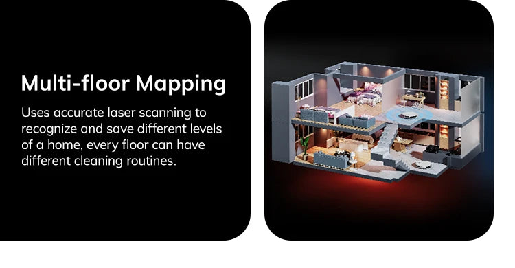 ILIFE V20 Robot Vacuum Cleaner, 5000Pa suction, SOF LiDAR Smart Navigation, APP Control, Customizable cleaning, Self charging