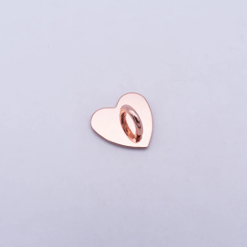 Self Adhesive Metal Heart Phone Charm Holder Mobile Phone Case Finger Ring Stand Hooks Buckle Charms Clasp Accessories
