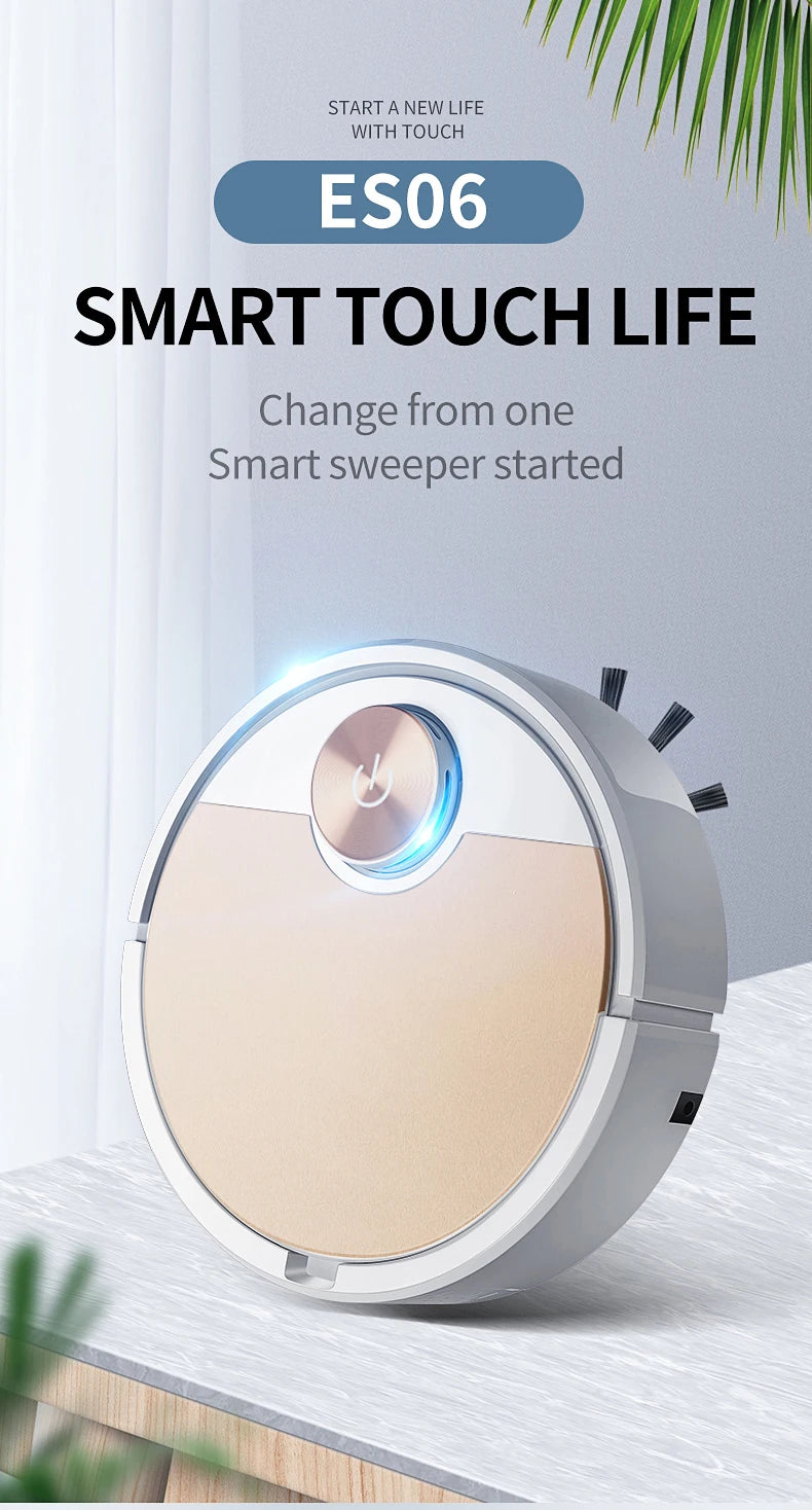 New ES06 Robot Vacuum Cleaner APP Wireless Cleaning Machine Smart Remote Control  Sweeping Floor For Home Vacuum Cleaner
