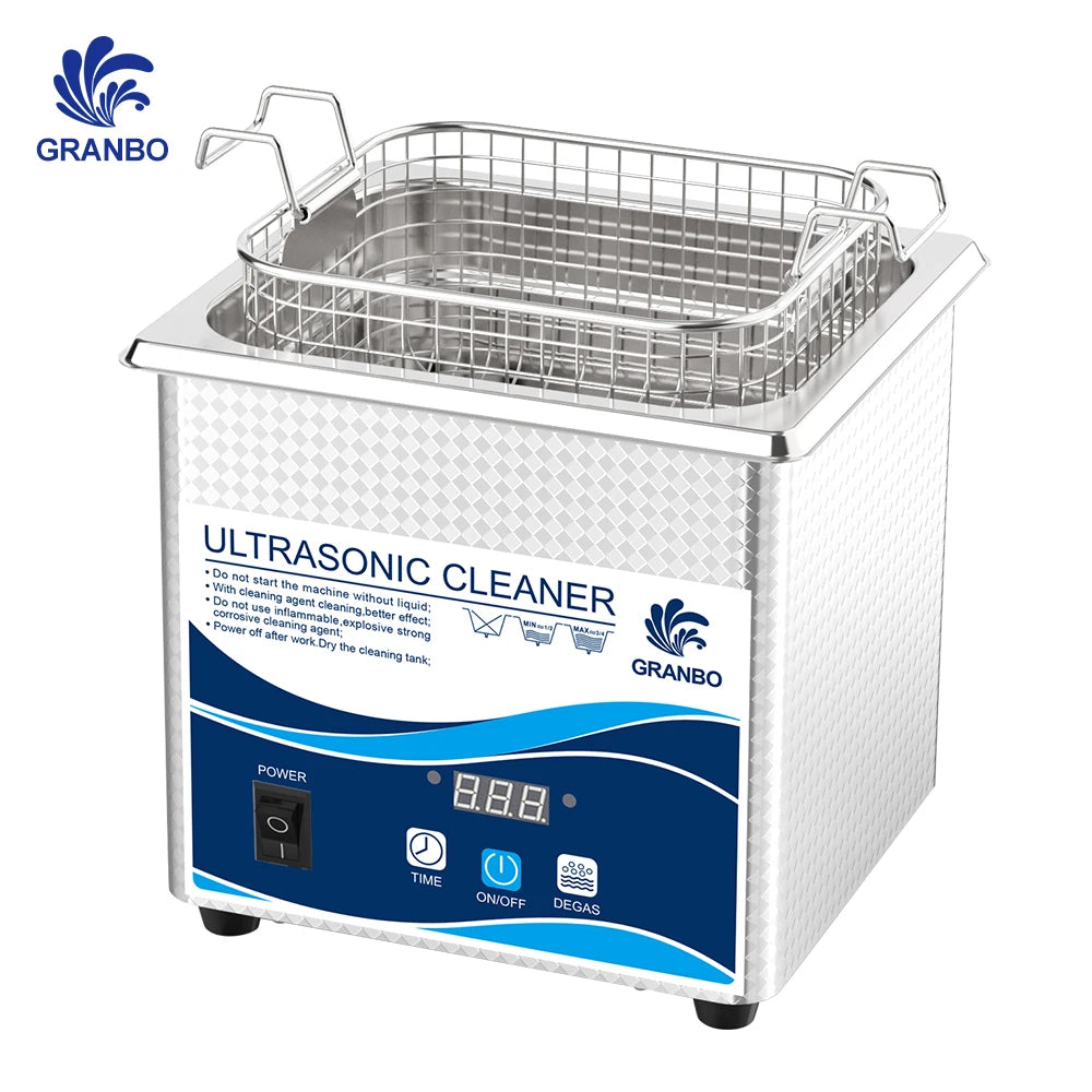2L Ultrasonic Cleaner 40kHz 35/60W with Degas Household Cleaning Machine for Jewelry, Eyeglasses, and Small Parts