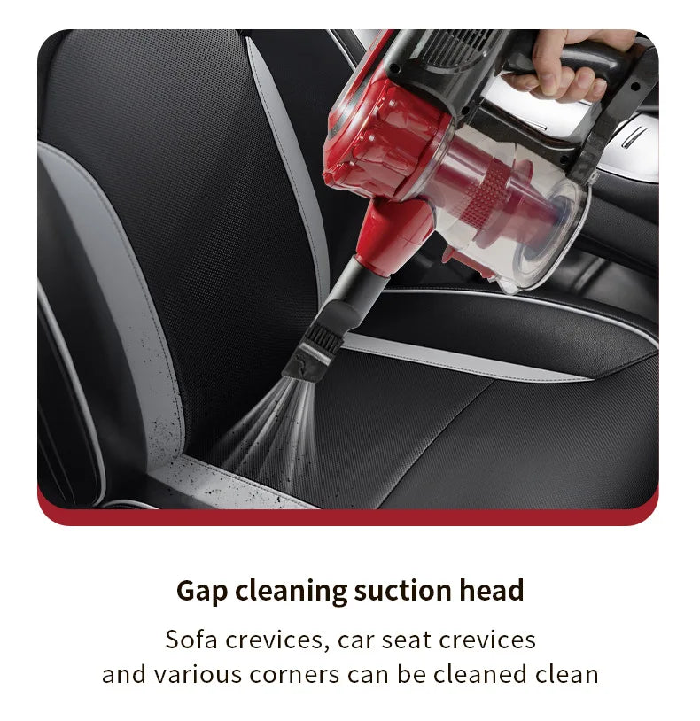 2000W Ultra-Light Vacuum Cleaner Houselin Powerful Suction for Carpet Hard Floor Hair Deep Cleaning with Replaceable Brush Head
