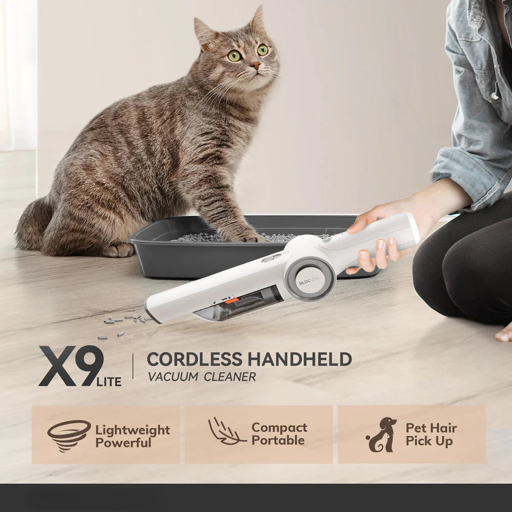 Portable Handheld Vacuum Cleaner, Multi-Function Vacuum Cleaner Suitable for Pet Hair, Household & Car, Lightweight,White