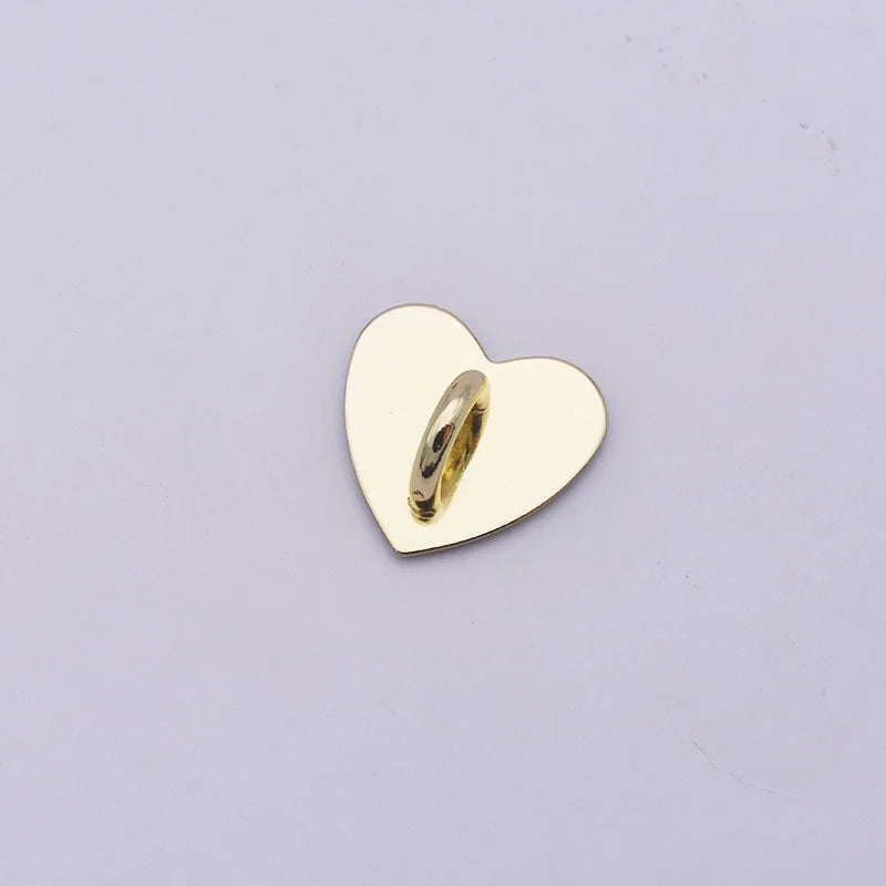 Self Adhesive Metal Heart Phone Charm Holder Mobile Phone Case Finger Ring Stand Hooks Buckle Charms Clasp Accessories