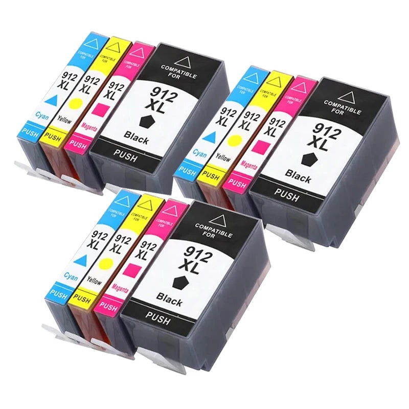 For HP 912 912XL Ink Cartridge OfficeJet 8020 8022 8023 8024 8025 8026 8028 8010 8012 8013 8014 8015 8017 8018 printer