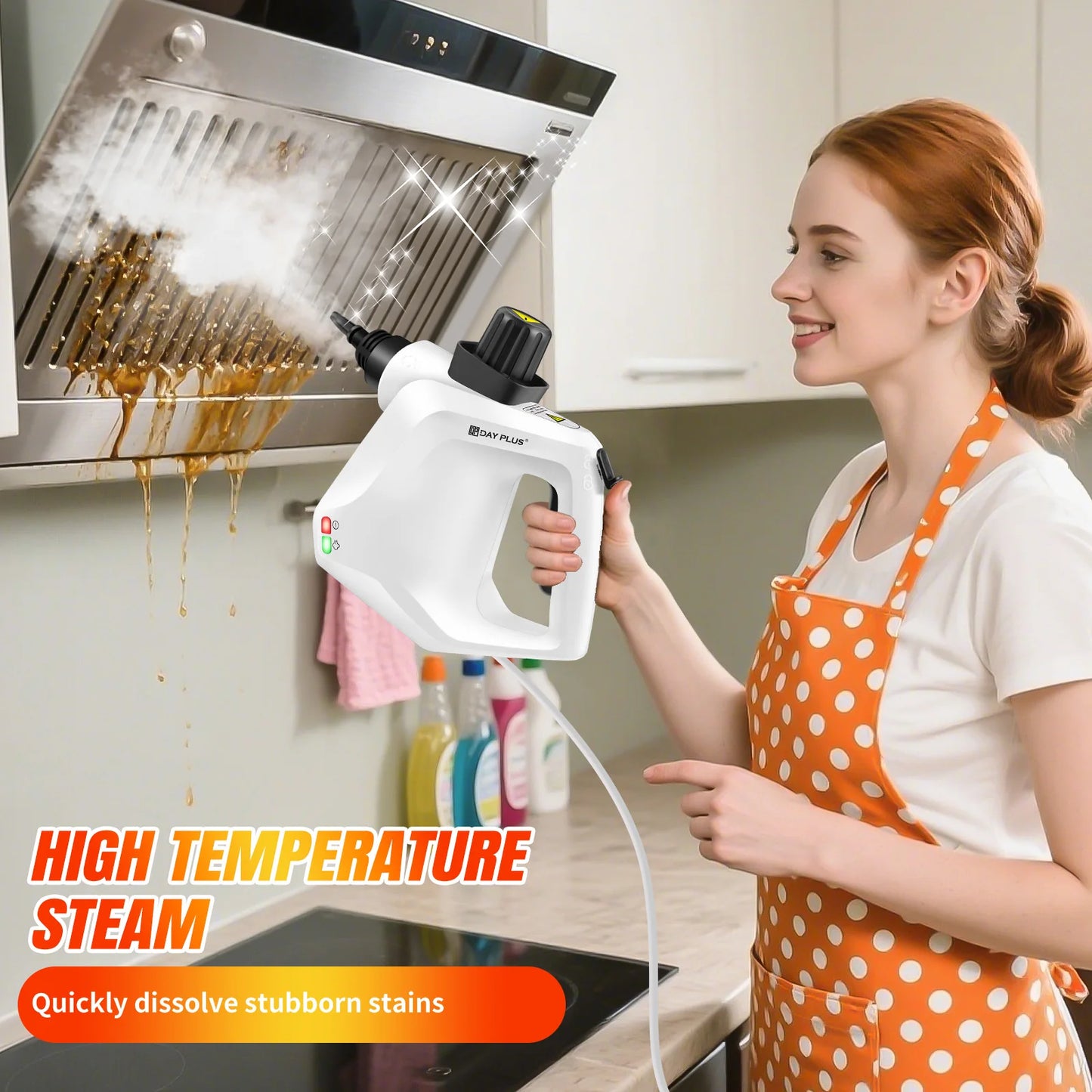 BRIEFNESS Hand-held Steam Cleaner High Temperature Sterilization Air Conditioning Kitchen Hood Home /Car Steaming Cleaner 400ML