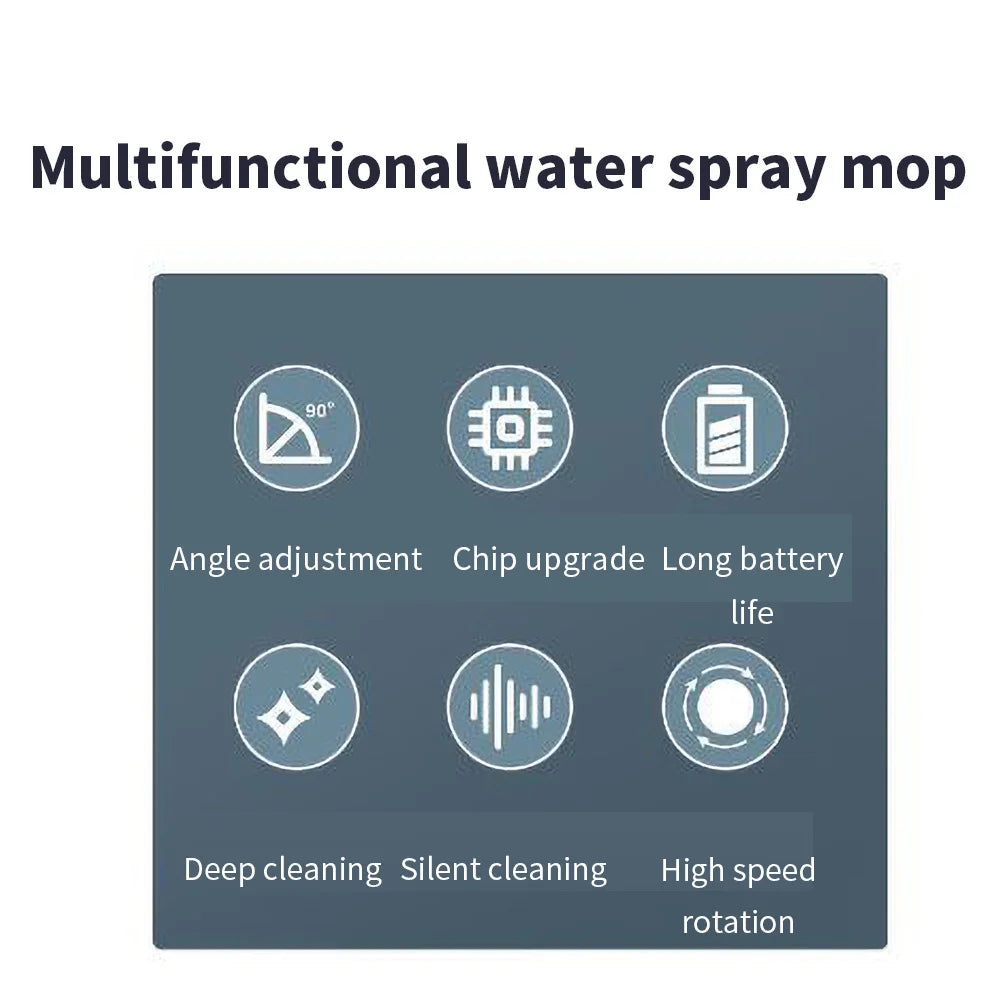 Wireless Electric Mop With Sprayer Floor Washing Mops With Self-spin To Clean Floor Handheld Smart Household Automatic Mop