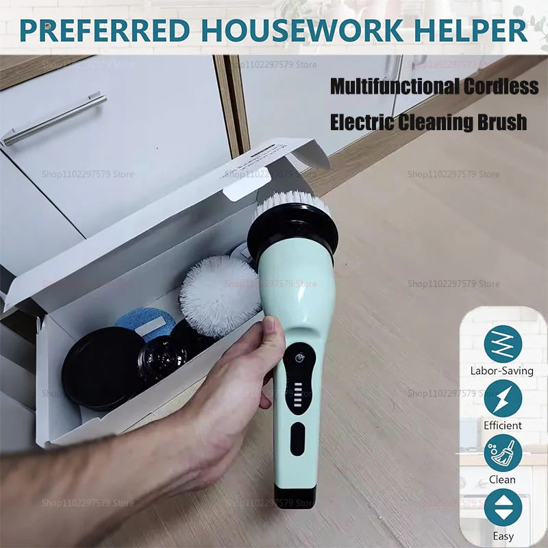 2026 new Wireless Electric Cleaning Brush Bathroom Window Kitchen Automotive Multifunctional Household Rotating Cleaning Machine