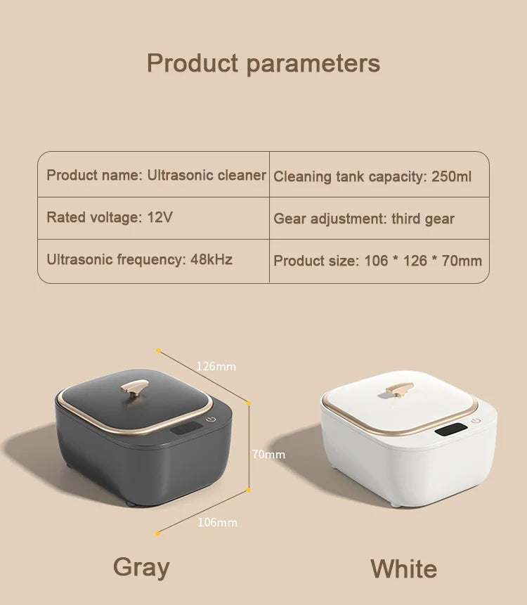 Braces Ultrasonic Cleaner Ultrasound Sonic Wave Cleaning Machine Glasses Jewelry Watch Denture Washer Bath Tank Basket 100V-240V