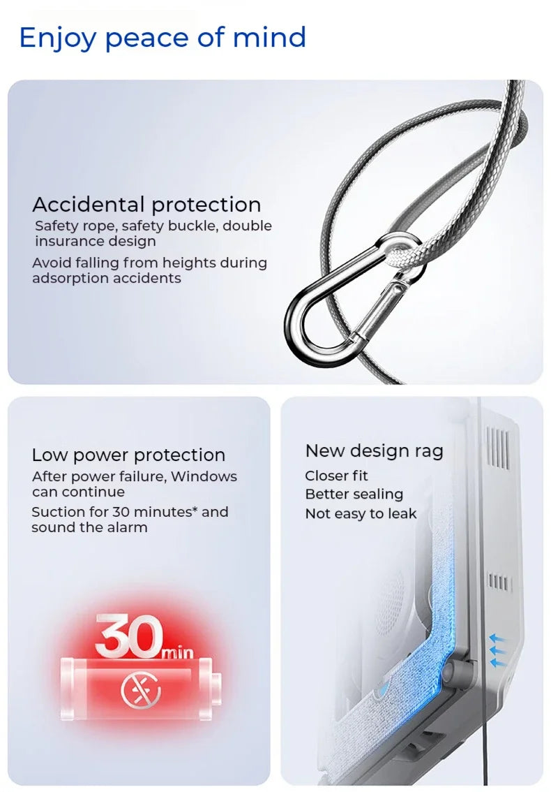 Original ECOVACS smart Robot for washing windows WINBOT AIR MINI Window Cleaning Robot 8000Pa Glass Vacuum Cleaner