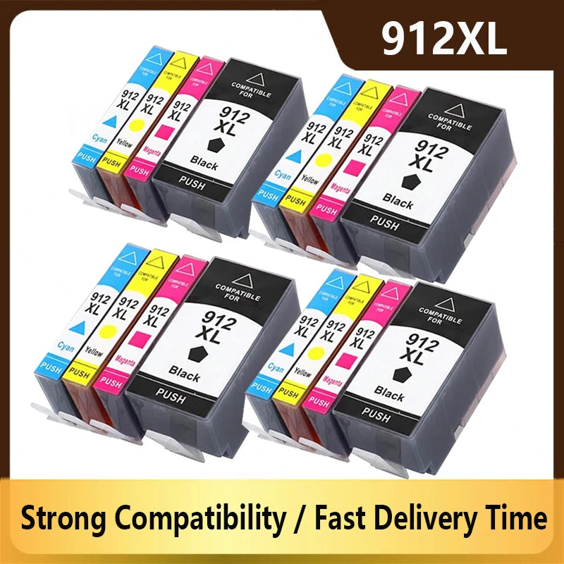 For HP 912 912XL Ink Cartridge OfficeJet 8020 8022 8023 8024 8025 8026 8028 8010 8012 8013 8014 8015 8017 8018 printer