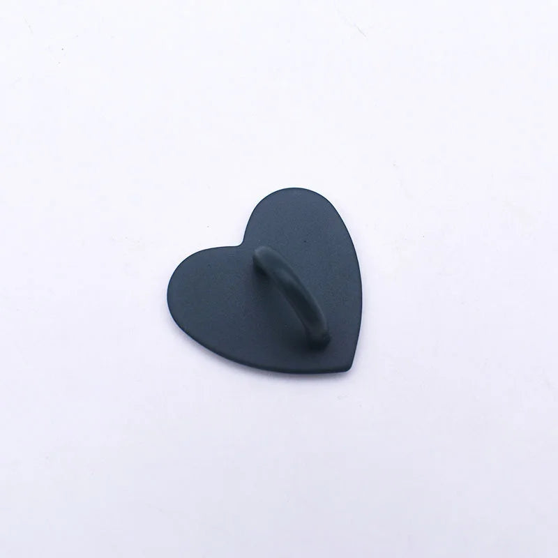 Self Adhesive Metal Heart Phone Charm Holder Mobile Phone Case Finger Ring Stand Hooks Buckle Charms Clasp Accessories
