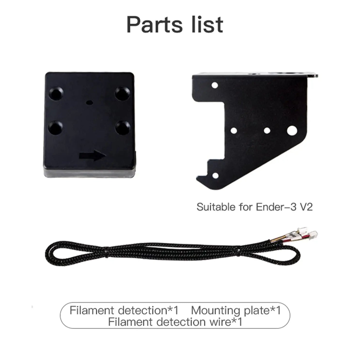 Official Creality Filament Detection Module Detector Sensor Switch Run Out Pause Monitor for Ender 3 V2/CR-10 V2/V3 /Ender 3