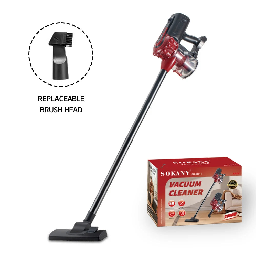 2000W Ultra-Light Vacuum Cleaner Houselin Powerful Suction for Carpet Hard Floor Hair Deep Cleaning with Replaceable Brush Head