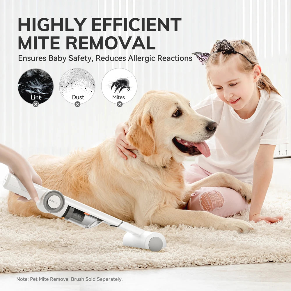 Portable Handheld Vacuum Cleaner, Multi-Function Vacuum Cleaner Suitable for Pet Hair, Household & Car, Lightweight,White