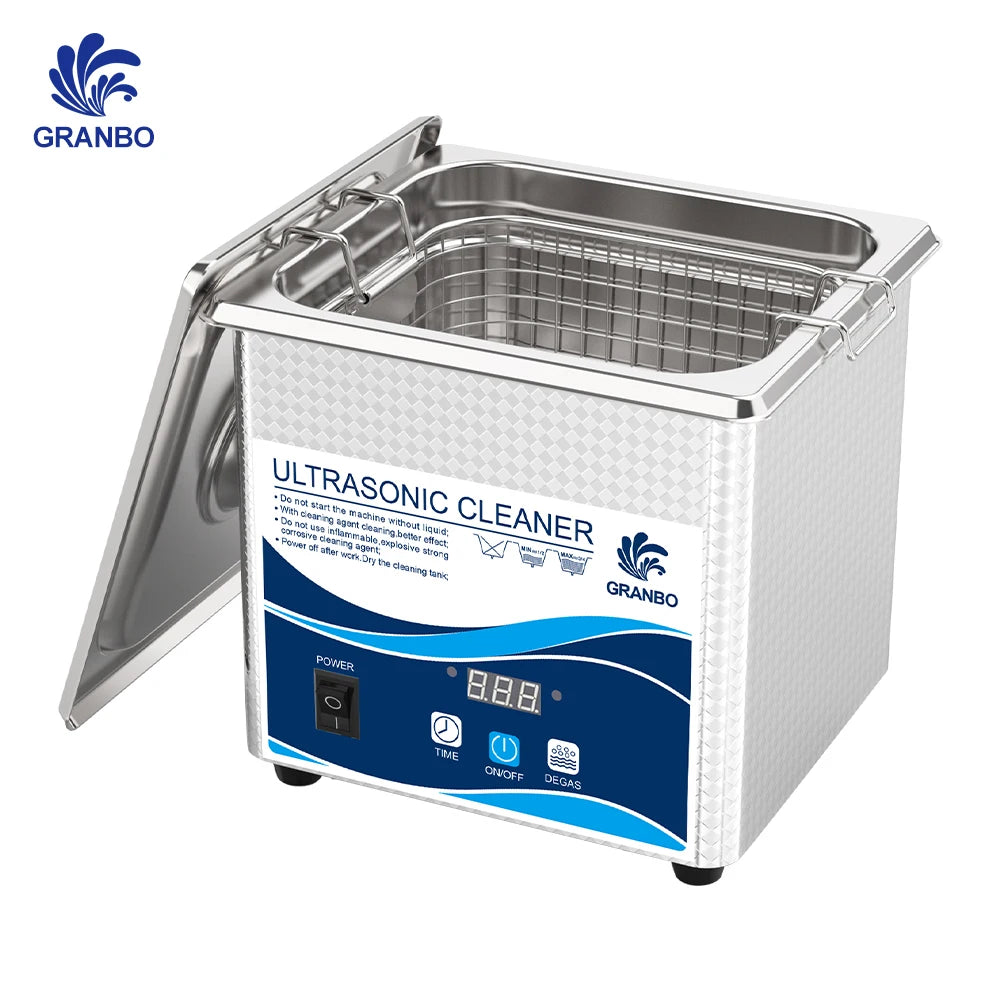 2L Ultrasonic Cleaner 40kHz 35/60W with Degas Household Cleaning Machine for Jewelry, Eyeglasses, and Small Parts