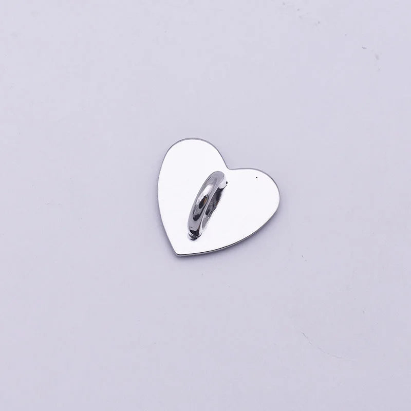 Self Adhesive Metal Heart Phone Charm Holder Mobile Phone Case Finger Ring Stand Hooks Buckle Charms Clasp Accessories