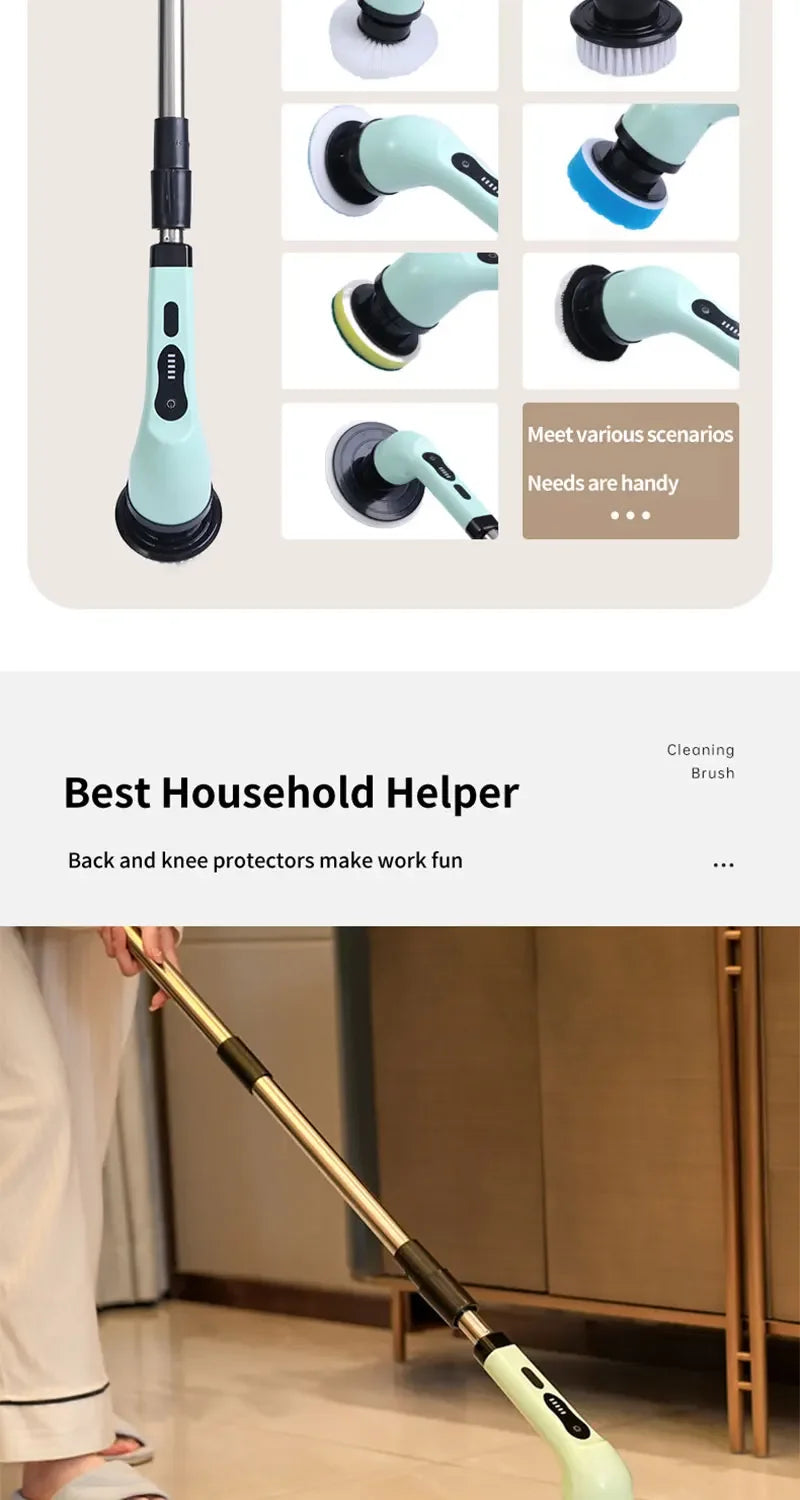 2026 new Wireless Electric Cleaning Brush Bathroom Window Kitchen Automotive Multifunctional Household Rotating Cleaning Machine