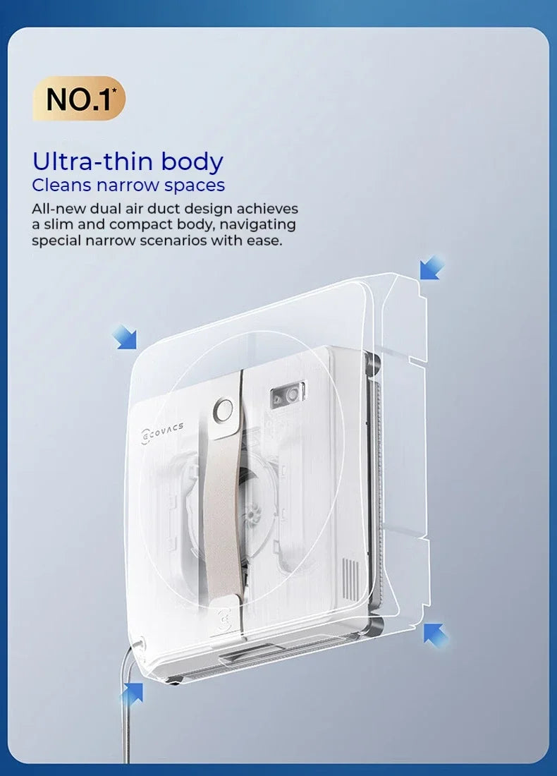 Original ECOVACS smart Robot for washing windows WINBOT AIR MINI Window Cleaning Robot 8000Pa Glass Vacuum Cleaner