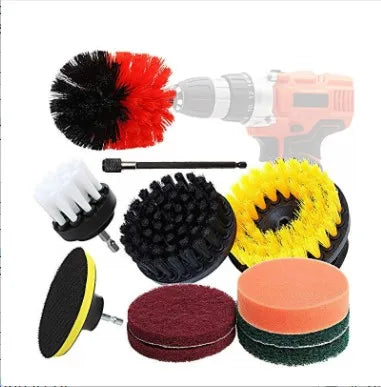 Electric Drillbrush Nylon Round Cleaning Brush For Bathtub Carpet Glass Tires Toilet Floors Rust Remover Cleaner Kit 22pcs