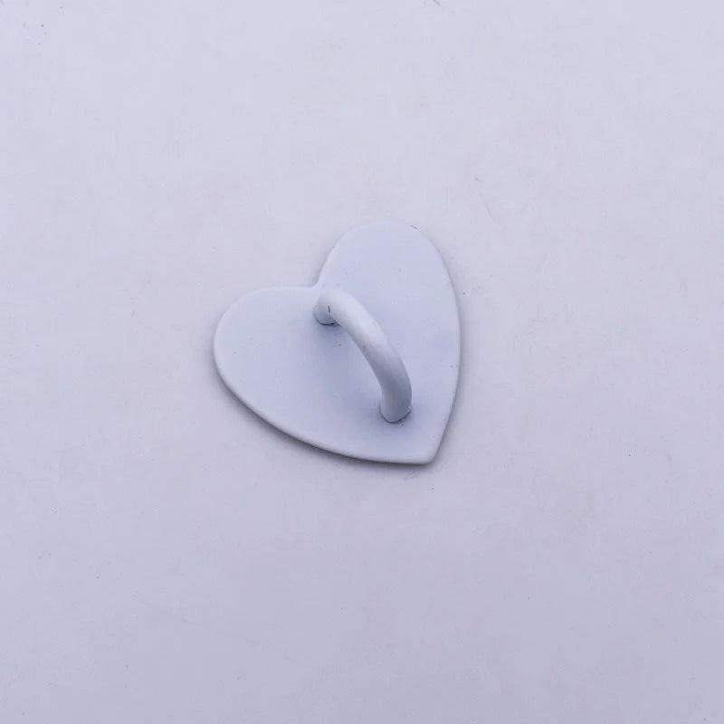 Self Adhesive Metal Heart Phone Charm Holder Mobile Phone Case Finger Ring Stand Hooks Buckle Charms Clasp Accessories