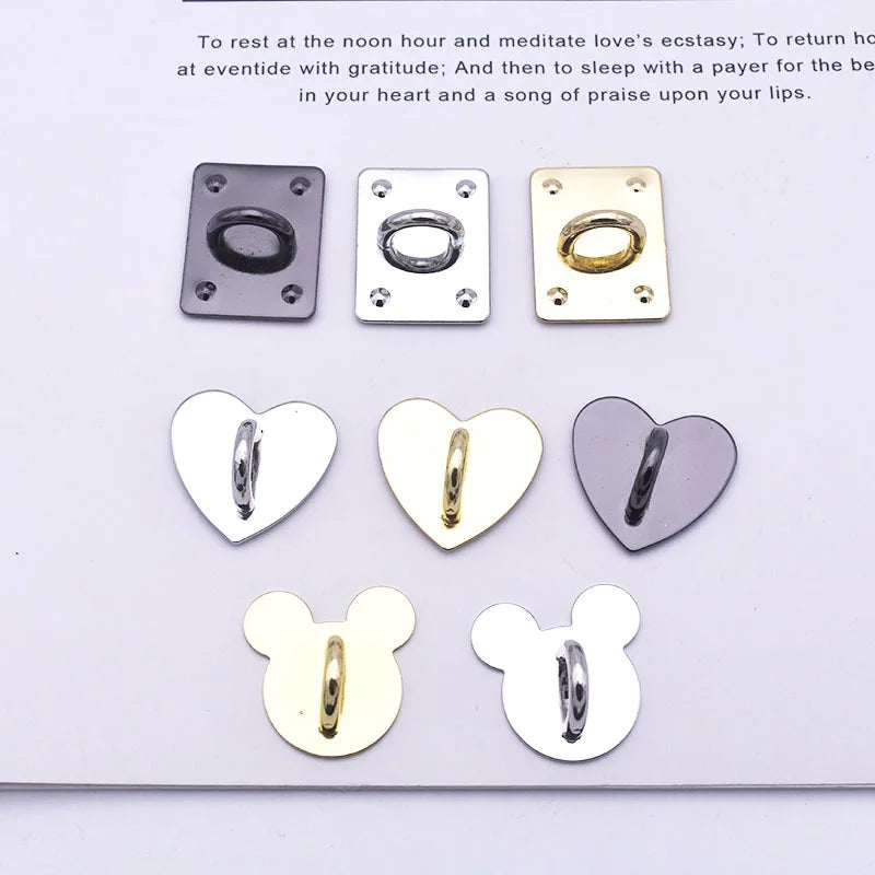 Self Adhesive Metal Heart Phone Charm Holder Mobile Phone Case Finger Ring Stand Hooks Buckle Charms Clasp Accessories