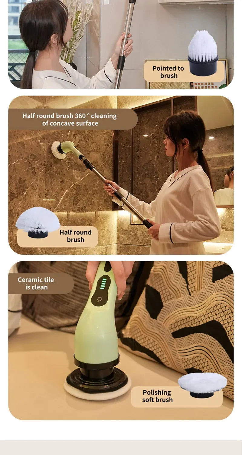 2026 new Wireless Electric Cleaning Brush Bathroom Window Kitchen Automotive Multifunctional Household Rotating Cleaning Machine
